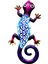 Duvar Asılı Gecko Yapıt Dekoratif Kertenkele Açık Bahçe Dekor Mavi (Yurt Dışından) 2