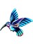 El Işi Metal Hummingbird Duvar Sanatı Dekor Duvar Heykel Bahçe Yard Koyu Mavi Için (Yurt Dışından) 1