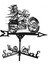 Weathervane 29 "grim Reaper Retro Çiftlik Sahnesi Profesyonel Ölçüm Aracı (Yurt Dışından) 1