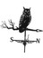 Metal Siyah Baykuş Şekli Weathervane Çatı Montaj Hava Kanadı (Yurt Dışından) 1