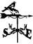 Çatı Dağı Weathervane Bahçe Weathervane Rüzgar Yönünü Gösterge Kuşlar (Yurt Dışından) 1