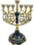 Vintage Menorah Mumluk El Boyalı Judaica Şamdan Klasik Dekor E (Yurt Dışından) 1