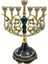Vintage Menorah Mumluk El Boyalı Judaica Şamdan Klasik Dekor E (Yurt Dışından) 2