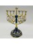 Vintage Menorah Mumluk El Boyalı Judaica Şamdan Klasik Dekor E (Yurt Dışından) 3