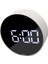 Snooze ile Dijital Çalar Saat Ayarlamak Kolay Pil Kumandalı Ayna Saat-Beyaz Beyaz Çerçeve Beyaz Işık (Yurt Dışından) 4