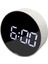 Snooze ile Dijital Çalar Saat Ayarlamak Kolay Pil Kumandalı Ayna Saat-Beyaz Beyaz Çerçeve Beyaz Işık (Yurt Dışından) 5