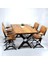 Doğal Ağaç Masif Ahşap Yemek Masası 75 cm x 185 cm 4 Sandalye 1