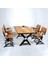 Doğal Ağaç Masif Ahşap Yemek Masası 75 cm x 185 cm 4 Sandalye 2
