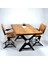 Doğal Ağaç Masif Ahşap Yemek Masası 60 cm x 120 cm 2 Sandalye 1