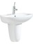 Pitta 45X55 cm Batarya Delikli Lavabo +Sedef Yarım Ayak 1