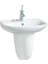 Pitta 45X55 cm Batarya Delikli Lavabo +Sedef Yarım Ayak 2