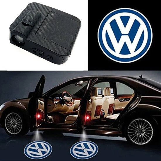 ensadepo Volkswagen Vw Kapı Altı LED Logo Yeni Nesil Mesafe Sensörlü Pilli Yapıştırmalı