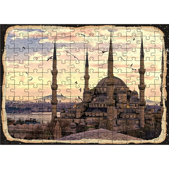 Tablomega Ahşap Mdf Puzzle Yapboz Sultanahmet Camii Istanbul 120 Parça 25*35 cm