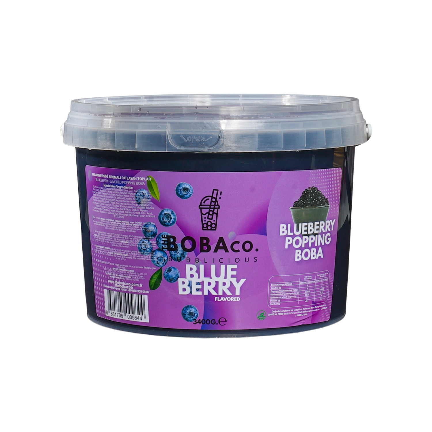 The Boba Co Bubble Tea Boba Yaban Mersini / Blueberry 3,4 Fiyatı
