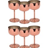 Turna Bakır Vino Kadeh 1 No Düz 240 ml 6lı Takım Kırmızı TURNA0491-61