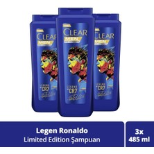 Clear Men Kepeğe Karşı Etkili Şampuan Legend By Cr7 Cristiano Ronaldo 485 ml X3