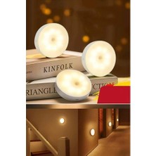 Kitchen Live USB Şarjlı Akıllı Hareket Sensörlü Kablosuz Spot LED Lamba Sarı Işık 1 Adet