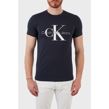 Calvin Klein Erkek Core Monogram Slim Lacivert T-Shirt