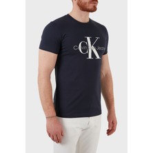Calvin Klein Erkek Core Monogram Slim Lacivert T-Shirt