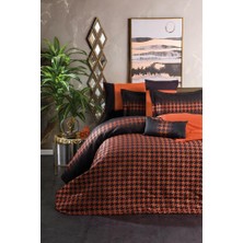 Cotton Box Light Çift Kişilik Yatak Örtülü Nevresim Takımı Dazzle Kiremit-Siyah