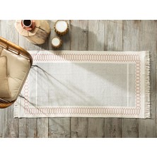 English Home Riley Dokuma Kilim 80 x 150 cm Krem Siyah