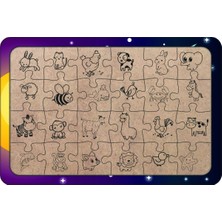 Güven Serigrafi Galaksiler 24 Parça Ahşap Çocuk Puzzle Yapboz