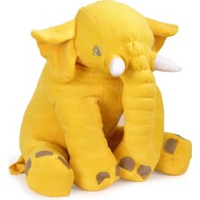 Yumuşacık Uyku Arkadaşım Fil 80 cm Oyuncak Dev Boy Uyku Fili Yastık Sarı