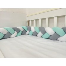 Meleğin Işıklı Topları 190 cm 3'lü Örgü Koruma / Beşik - Yatak Koruyucu