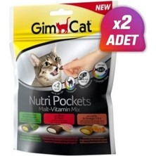 2 Adet - Gimcat Nutripockets Kedi Ödülü Malt&multivitamin 150 gr