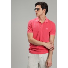 Lufian Vernon Spor Polo Yaka Erkek Tişört Koyu Gri
