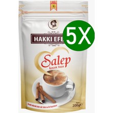 Hakkı Efendi Salep Toz İçecek 200 gr x 5'li (Sahlep)