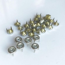 Lotin 50 Adet Kristal Rhinestone Damızlık Spot Perçinler 7 mm Gümüş (Yurt Dışından)