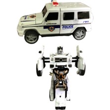 Roseroi Oyuncak Jeep Wrangler Ur Polis Aracı Dönüşebilen Transformers Robot Jeep