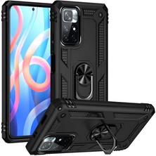 Tekno Grup Xiaomi Redmi Note 11T 5g Kılıf Çift Katmanlı Yüzüklü Manyetik Vega Kapak