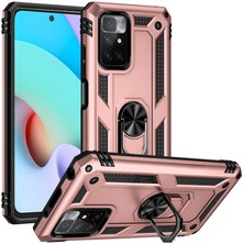 Tekno Grup Xiaomi Redmi Note 11 4g Kılıf Çift Katmanlı Yüzüklü Manyetik Vega Kapak + Tam Kaplayan 6d Nano Ekran Koruyucu