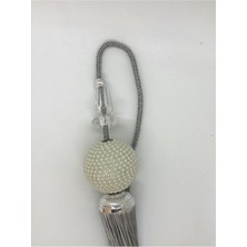 Bey Pa Tül Perde Inci Orta Sarkıt Perde Aksesuar Gri