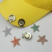 ST Decor Alaşım Yıldız Manyetik Visor & Şapka Golf Topu Marker Komik Hediye ile Klip (Yurt Dışından)