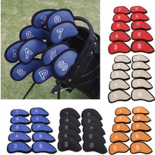 ST Decor 10 Adet / Paket Meshy Golf Demir Kapakları Seti 3,4,5,6,7,8,9, S, A, P Yumuşak Su Geçirmez Kırmızı (Yurt Dışından)