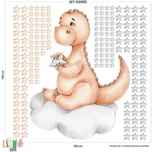 Lismo Kids Küçük Dino Gökyüzünde Duvar Sticker