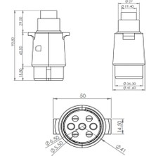 Allestock Römork Fişi ve Soketi (Metal) Set Ürün - 7 Pin