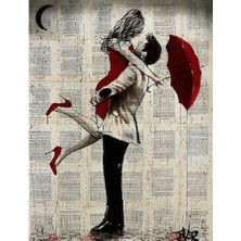 Parla Canvas Romantik Şemsiye Anısı 1 Sayılarla Boyama Seti  Kasnaklı 50 x 65 cm