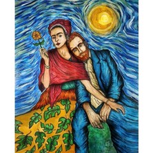 Parla Canvas Frida ve Gogh Sayılarla Boyama Seti  Rulo 90 x 110 cm