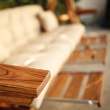 Antik Garden Ahşap Bahçe Salıncağı %100 Kestane Ağacı, El Yapımı S2500