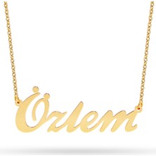 Yenn Jewelery 14K Isim Yazılı Tasma Kolye