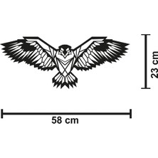 GünArt "lazer Kesim Geometrik Kartal - Mdf - 58X23 Cm."