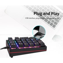 Motospeed K24 Sayısal Mekanik Klavye 21 Tuşlar USB (Yurt Dışından)
