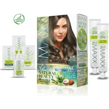 Maxx Deluxe Natural Beauty Amonyaksız Saç Boyası 8.11 Yoğun Açık Küllü Kumral