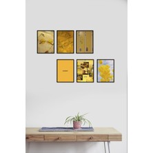 Takivis Sarı 6 Parça Mdf Tablo