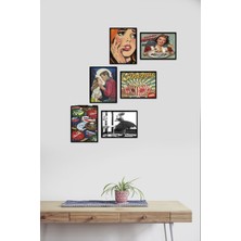 Takivis Nostalji 6 Parça Mdf Tablo