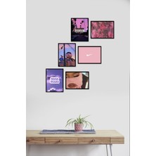 Takivis Pink 6 Parça Mdf Tablo
